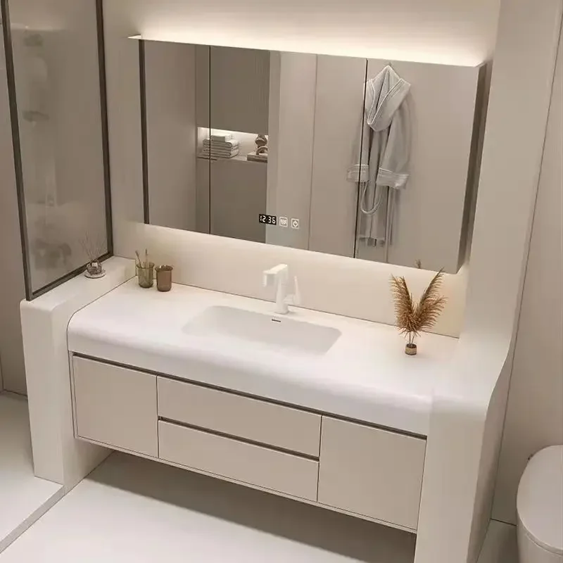 Light Luxury Bathroom Cabinet  - đánh giá và giá Home Bathroom Vanity Combo