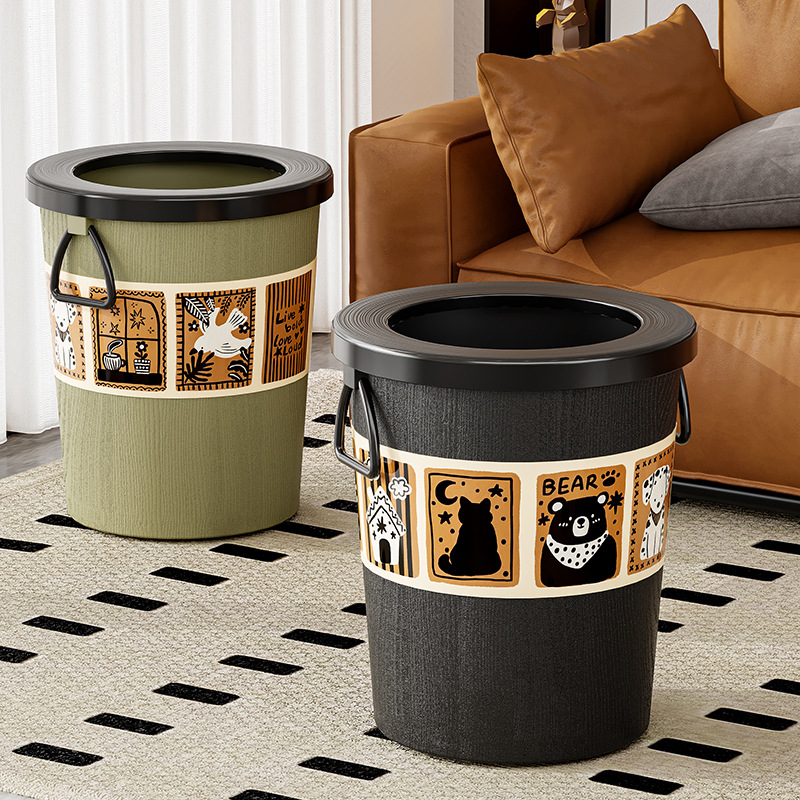 Vintage-Style Large Trash Bin  - đánh giá và giá Home Essentials Bathroom Storage