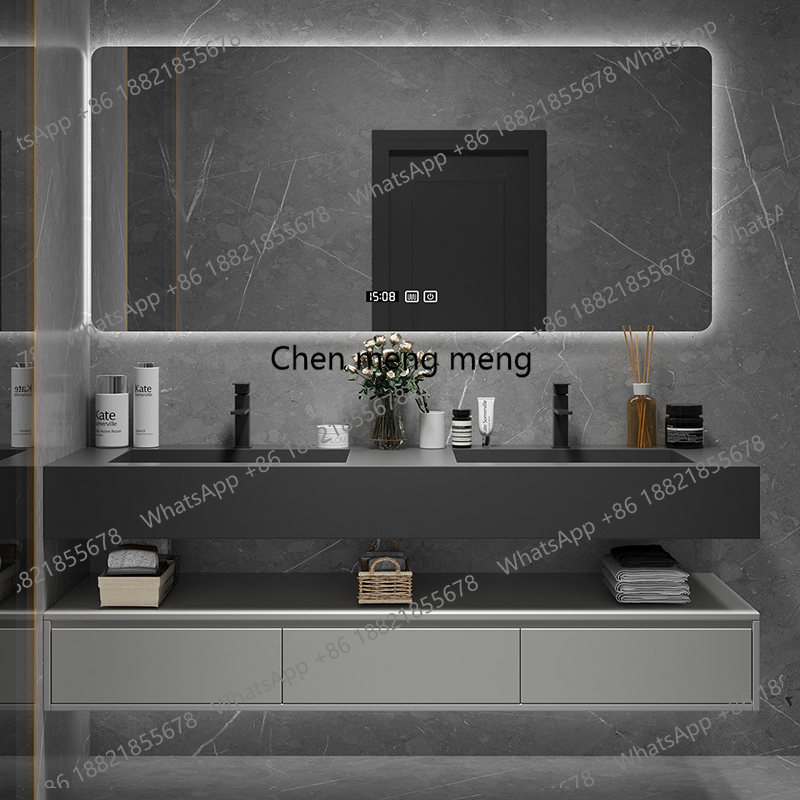 Black Lighting Shelf Bathroom  - đánh giá và giá Home Bathroom Vanity Combo