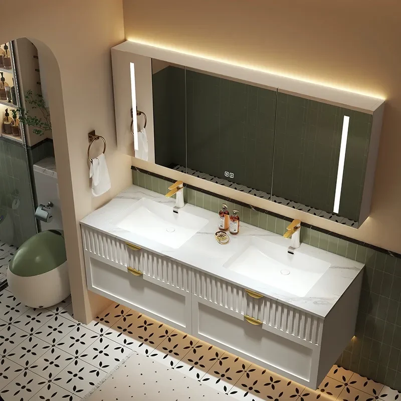 Cream Style Bathroom Cabinet w - đánh giá và giá Home Bathroom Vanity Combo