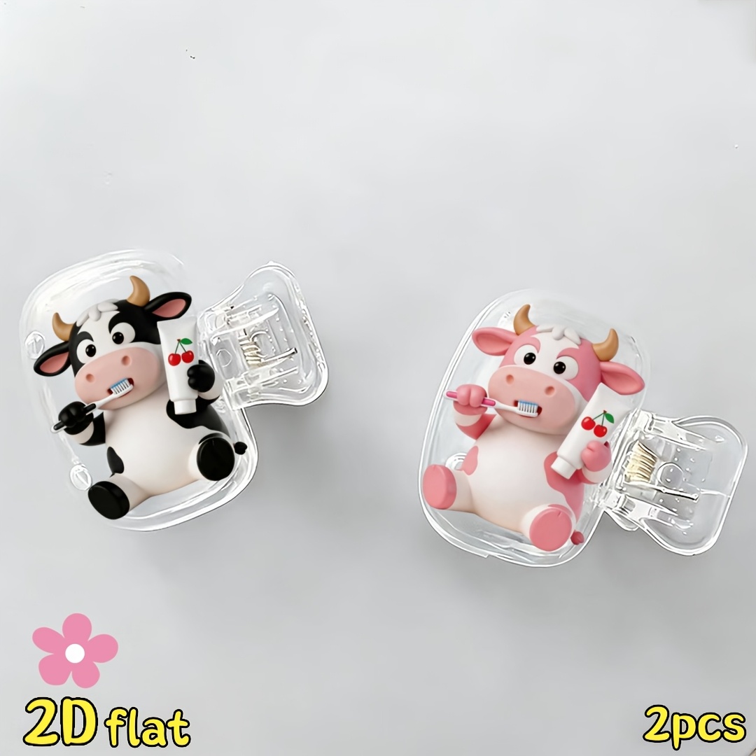 2pcs Cow Toothbrush Holder Tra - đánh giá và giá Home Essentials Bathroom Storage